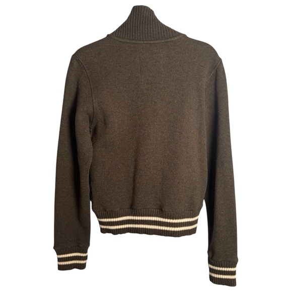 VTG Woolrich Y2K Zip Up Sweater Sz M Track Blokette Blokecore Made in Italy Wool - Picture 3 of 16